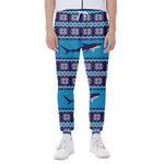 Shark Knitted Pattern Print Scuba Joggers