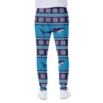 Shark Knitted Pattern Print Scuba Joggers