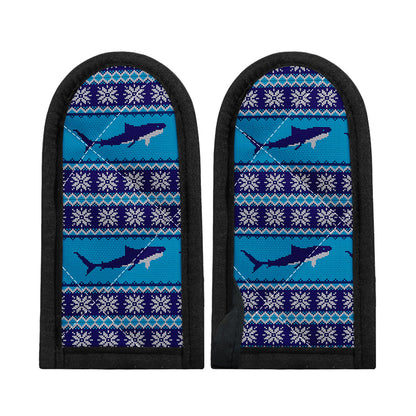 Shark Knitted Pattern Print Skillet Handle Cover