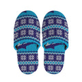 Shark Knitted Pattern Print Slippers
