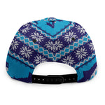Shark Knitted Pattern Print Snapback Cap
