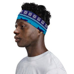 Shark Knitted Pattern Print Sports Headband