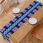 Shark Knitted Pattern Print Table Runner