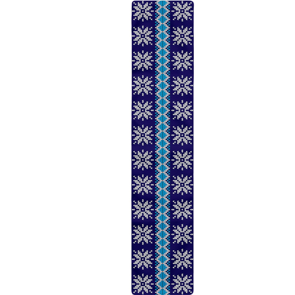 Shark Knitted Pattern Print Table Runner