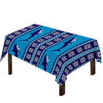 Shark Knitted Pattern Print Tablecloth