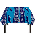 Shark Knitted Pattern Print Tablecloth