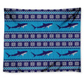 Shark Knitted Pattern Print Tapestry