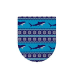 Shark Knitted Pattern Print Toilet Lid Cover