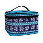 Shark Knitted Pattern Print Travel Makeup Bag