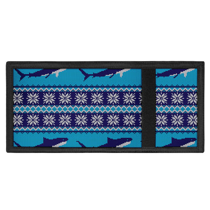 Shark Knitted Pattern Print Trifold Wallet