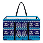 Shark Knitted Pattern Print Utility Tote Bag