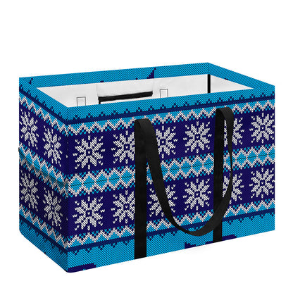 Shark Knitted Pattern Print Utility Tote Bag