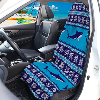 Shark Knitted Pattern Print Waterproof Car Seat Cover