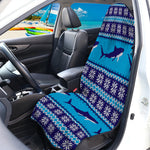 Shark Knitted Pattern Print Waterproof Car Seat Cover