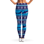 Shark Knitted Pattern Print Women's Leggings