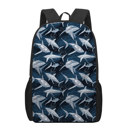 Shark Underwear Pattern Print 17 Inch Backpack