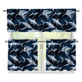Shark Underwear Pattern Print 3 Piece Kitchen Curtains