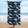 Shark Underwear Pattern Print Beach Towel