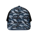 Shark Underwear Pattern Print Black Mesh Trucker Hat