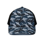 Shark Underwear Pattern Print Black Mesh Trucker Cap