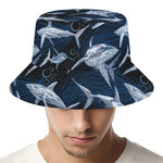 Shark Underwear Pattern Print Bucket Hat