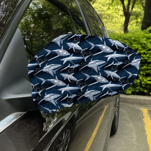Shark Underwear Pattern Print Car Side Mirror Covers