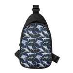 Shark Underwear Pattern Print Chest Bag