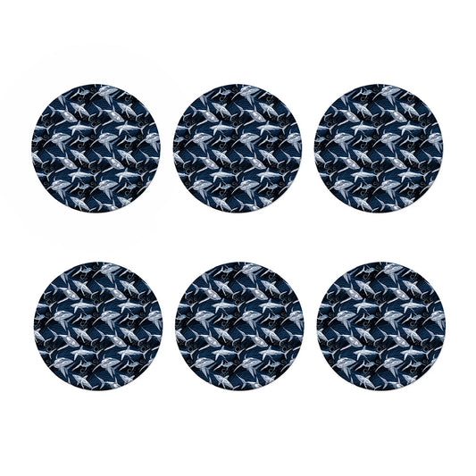 Shark Underwear Pattern Print Coaster Set