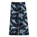Shark Underwear Pattern Print Cotton Front Slit Maxi Skirt