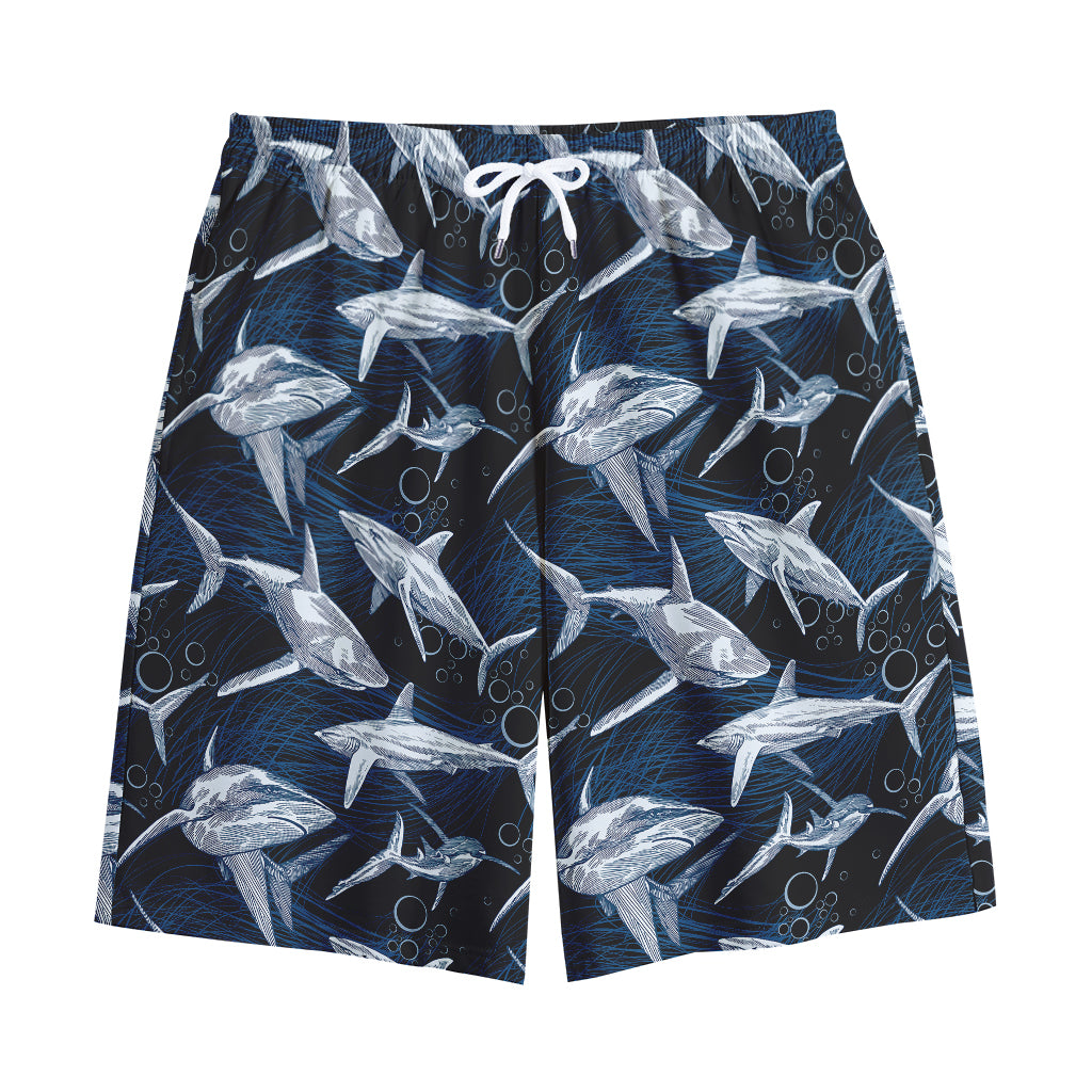 Shark Underwear Pattern Print Cotton Shorts