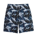 Shark Underwear Pattern Print Cotton Shorts