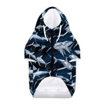 Shark Underwear Pattern Print Dog Zip Up Hoodie