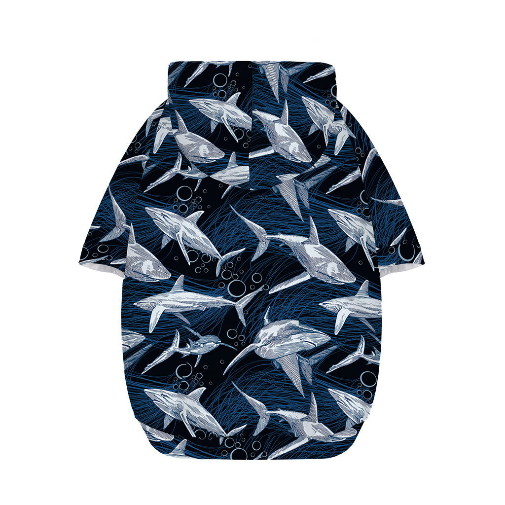 Shark Underwear Pattern Print Dog Zip Up Hoodie