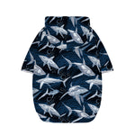 Shark Underwear Pattern Print Dog Zip Up Hoodie