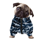 Shark Underwear Pattern Print Dog Zip Up Jacket