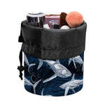 Shark Underwear Pattern Print Drawstring Makeup Bag