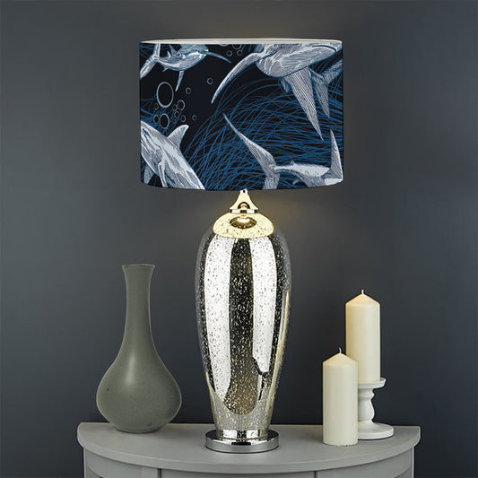 Shark Underwear Pattern Print Drum Lamp Shade