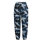 Shark Underwear Pattern Print Fleece Lined Knit Pants