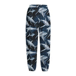 Shark Underwear Pattern Print Fleece Lined Knit Pants