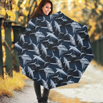 Shark Underwear Pattern Print Foldable Umbrella