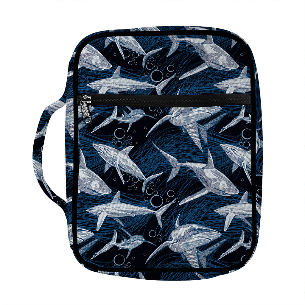 Shark Underwear Pattern Print Front Pocket Bible Bag