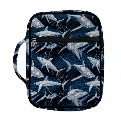 Shark Underwear Pattern Print Front Pocket Bible Bag