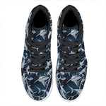 Shark Underwear Pattern Print High Top Leather Sneakers