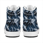 Shark Underwear Pattern Print High Top Leather Sneakers