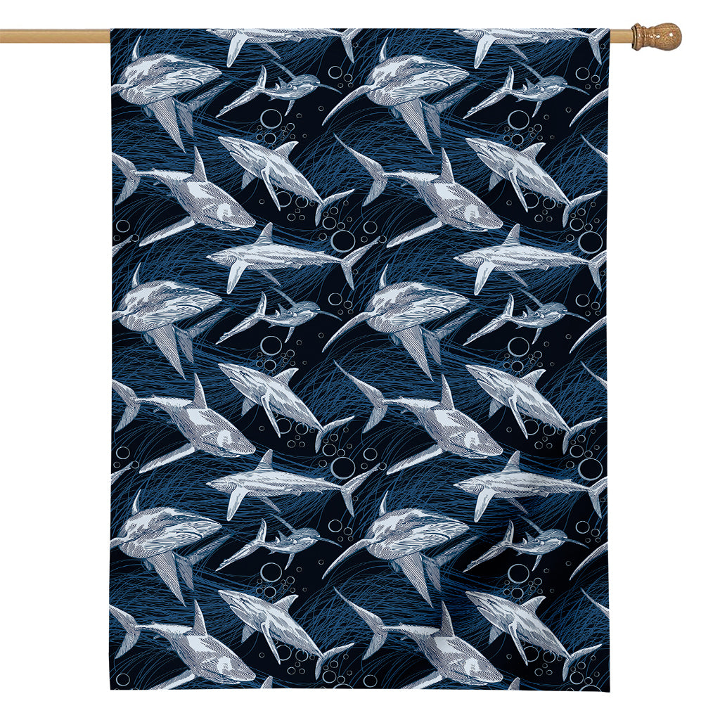 Shark Underwear Pattern Print House Flag