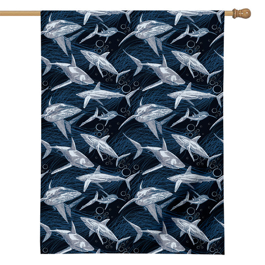 Shark Underwear Pattern Print House Flag