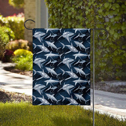 Shark Underwear Pattern Print House Flag