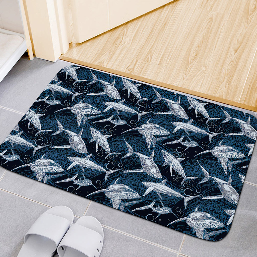Shark Underwear Pattern Print Indoor Door Mat