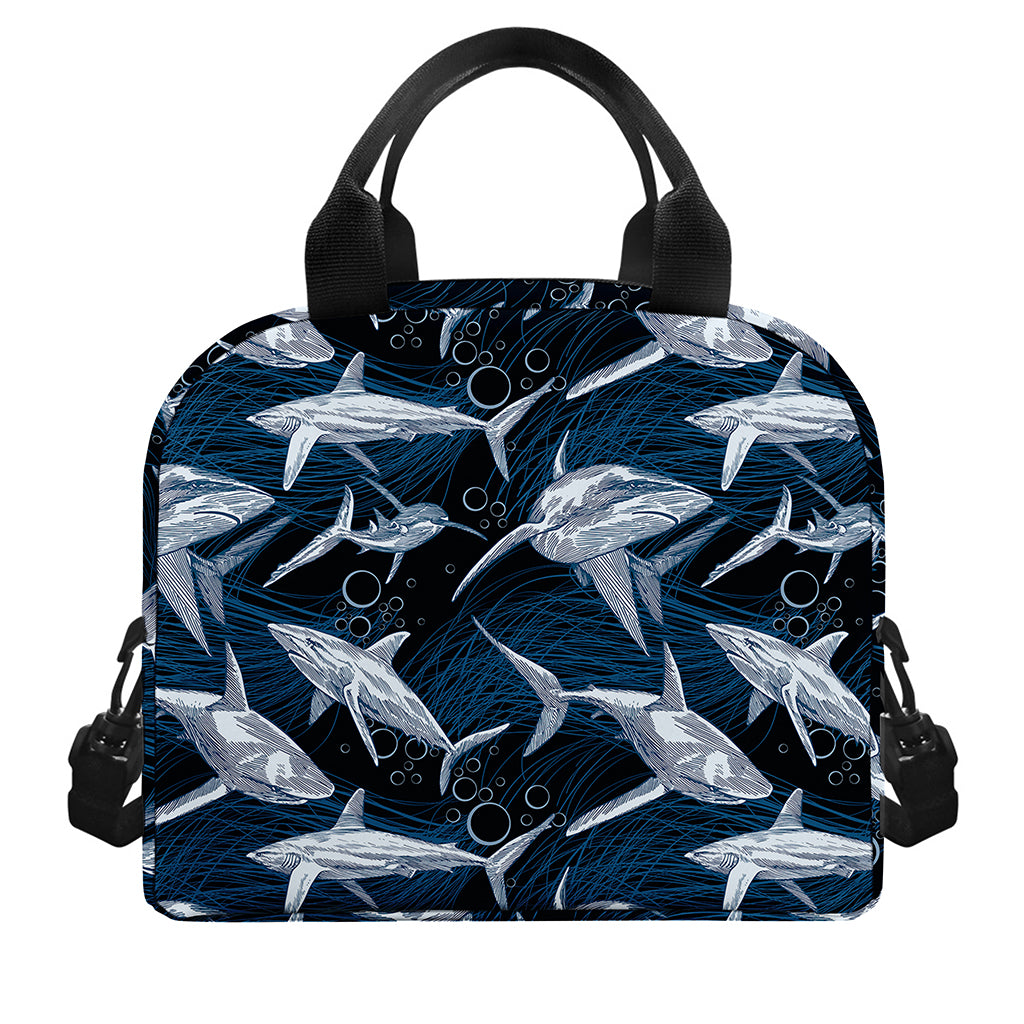 Shark Underwear Pattern Print Insulated Lunch Bag