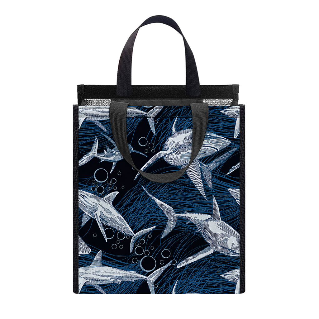 Shark Underwear Pattern Print Insulated Lunch Tote